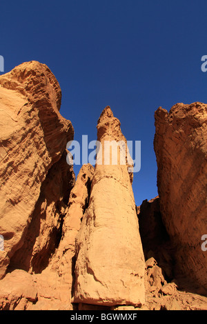 Israel, Eilat Mountains, Solomon’s Pillars in Timna Valley Stock Photo