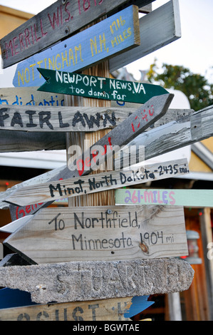 All directions sign post, Key West, Florida, USA Stock Photo - Alamy