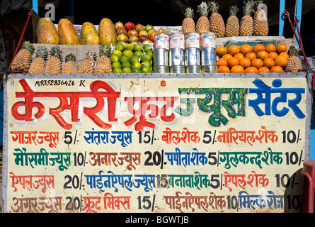 Fruit juice stall. Bikaner. Rajasthan. India Stock Photo