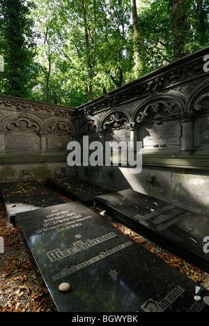 Berlin. Germany. Grave of German Jewish painter Max Liebermann (1847-1935) in the Jewish cemetery on Schönhauser Allee, Prenzlauer Berg. Stock Photo