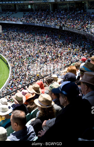 Crowds at Melbourne Cricket Ground, Melbourne, Australia, during the Boxing Day Test Match, between Australia & Pakistan. Stock Photo