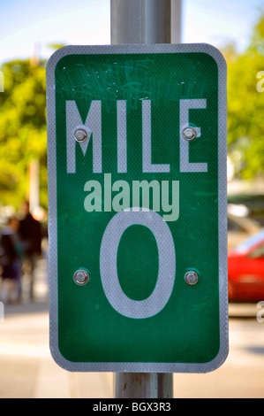 Zero Mile sign Key West, Florida, USA Stock Photo
