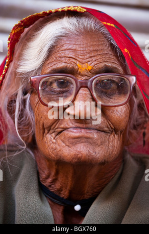 Elderly woman at the Camel Festival in Pushkar India