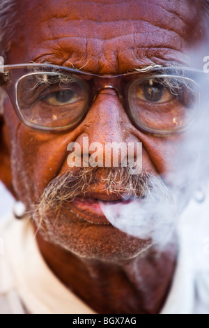 Elderly man in Pushkar, India Stock Photo