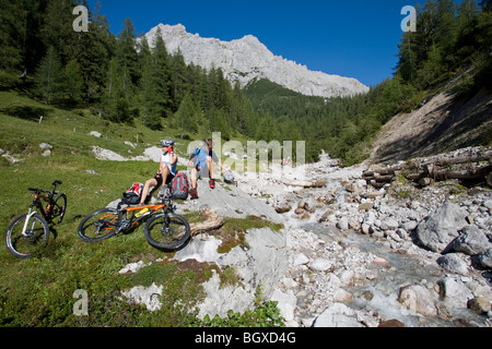 biking in summer, Austria, Ramsau am Dachstein, Styria Stock Photo