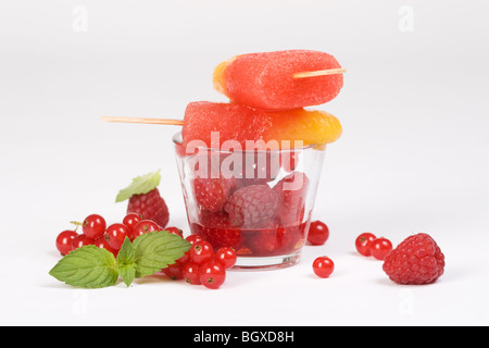 fruit ice glass Stock Photo