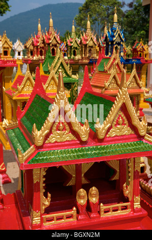 Spirit house shires for sale in Koh Phangan Thailand Stock Photo