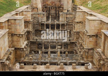 North-East View of the Stepwell at Patan Stock Photo