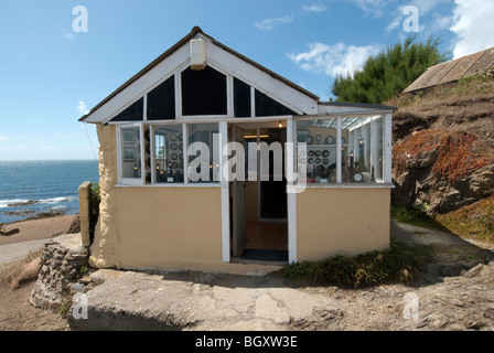 Small gift shop at Lizard Point Cornwall UK - last shop in UK Stock Photo