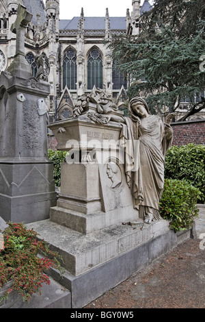 Tombstone Marie Pleyel. Brussels Heritage. Stock Photo