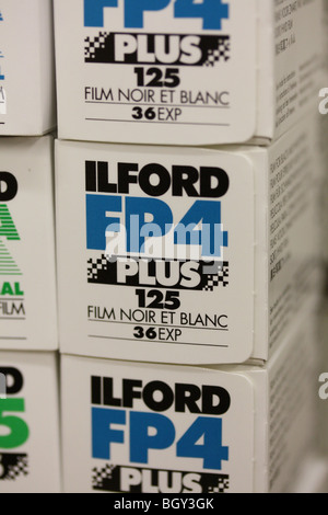 Black and white FP4 film Stock Photo