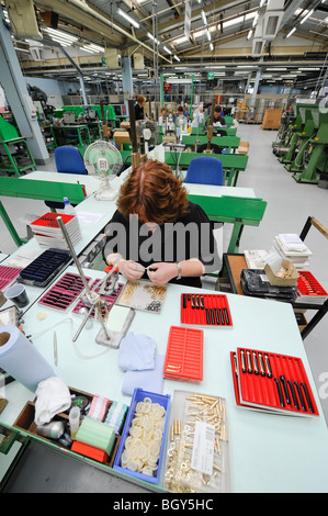 The Parker Pen factory floor in Newhaven, East Sussex, UK. Stock Photo