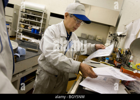 Elderly workers in Japanese industry, Japan Stock Photo - Alamy