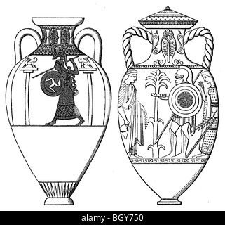 Illustration of an Amphora or an Ancient Jar with Two Handles Used for ...
