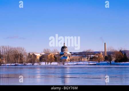 Bordeaux prison, Montreal, shot from the other side of Riviere-des-Prairies Stock Photo