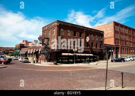 Nebraska, Lincoln, Historic Haymarket District, renovated warehouse ...