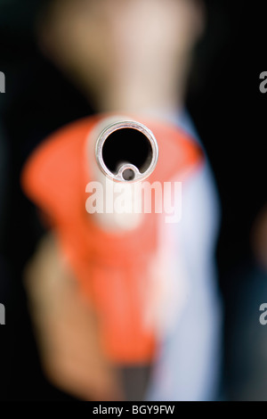 End of gas pump hose nozzle Stock Photo