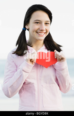 Young girl with pony tails Stock Photo