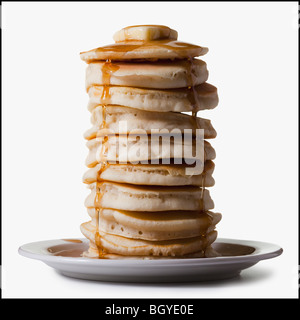 Tall stack of pancakes Stock Photo - Alamy