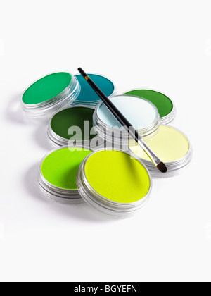 Paint and brush Stock Photo