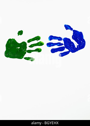 Painted hand prints