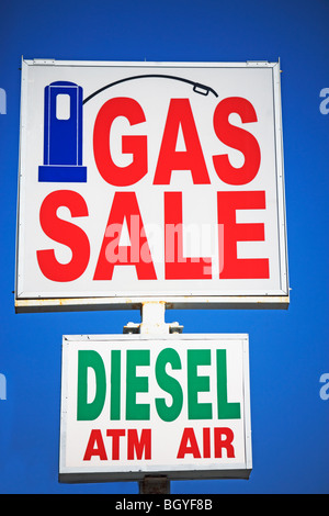 Gas sign Stock Photo