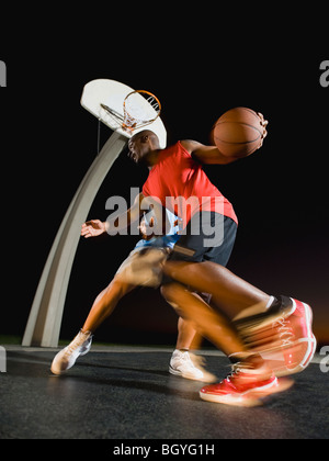 Basketball players Stock Photo