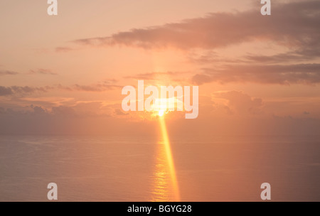 Sunset over the ocean Stock Photo - Alamy