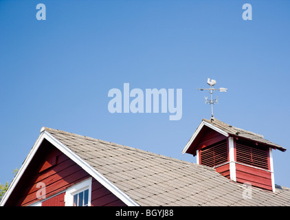 Weathervane on barn Stock Photo