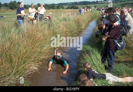 World Bog Snorkelling championships Llanwrtyd Wells Wales Great Britain Stock Photo