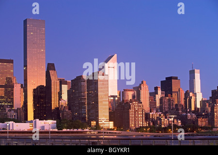 Illuminated cityscape Stock Photo