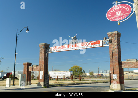 Oklahoma City, OK, Oklahoma, Oklahoma National Stockyard, entrance sign Stock Photo