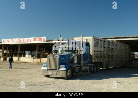 Oklahoma City, OK, Oklahoma, Oklahoma National Stockyard, truck Stock Photo