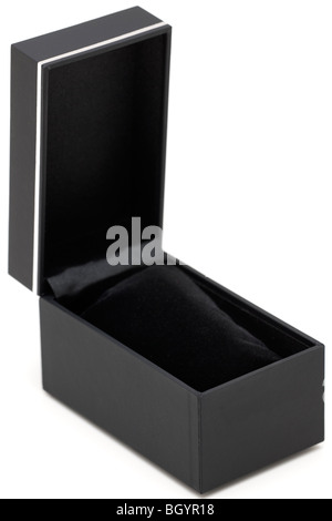 Black jewelery presentation box Stock Photo