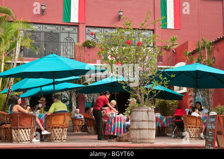 Restaurant Jardin Plaza in Ajijic, Lake Chapala, Jalisco, Mexico. Stock Photo