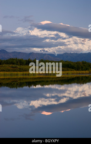 Mt. McKinley Reflection Pond, Denali National Park, Alaska. Stock Photo