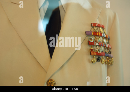 Uniform of Marshal Josip Broz Tito in the museum House of Flowers, Belgrade, Serbia, Balkans Stock Photo