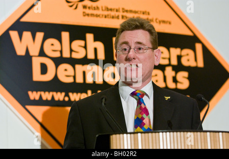 Peter Black AM for South Wales West speaking at Welsh Liberal Democrats Conference in Cardiff South Wales UK Stock Photo