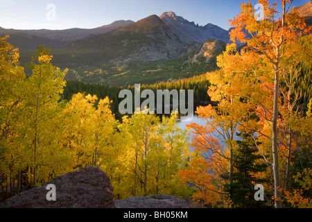 Autumn colors at Bear Lake, Rocky Mountain National Park, Colorado. Stock Photo