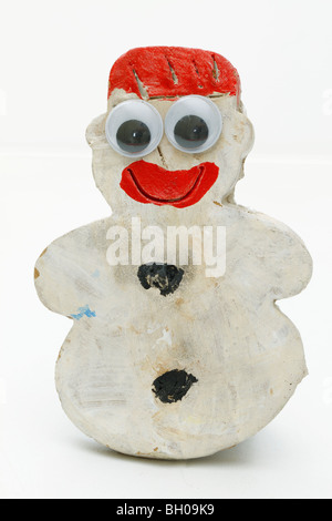 Paper Mache Clay Snowman