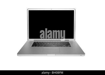 Modern computer laptop isolated on white with clipping path Stock Photo