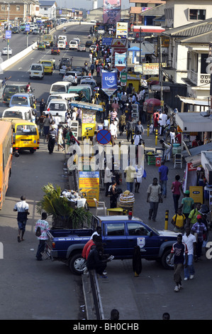Street scene in Accra capital of Ghana Stock Photo
