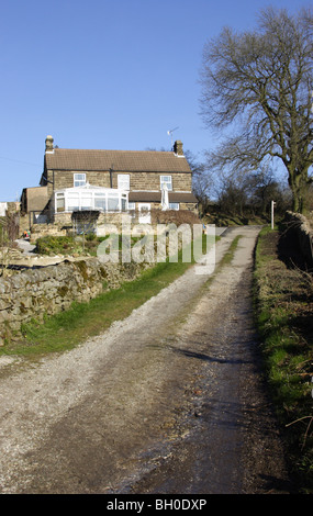 Country road leading to the rural village of Harthill , Nr Sheffield ...