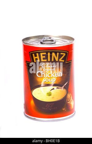 A cut out image of a can of Heinz Chicken Soup Stock Photo