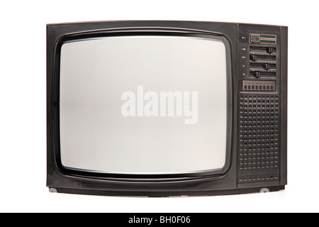 Retro tv isolated on white background Stock Photo