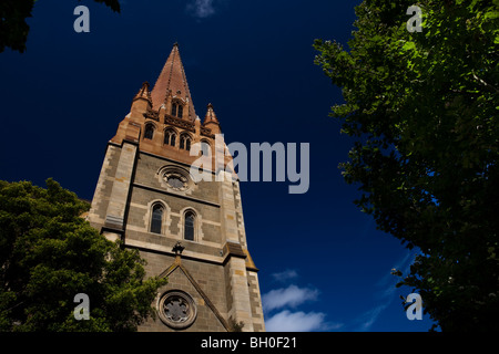 St. Paul's Cathedral, Melbourne, Australia, a landmark on Swanston Street. Stock Photo