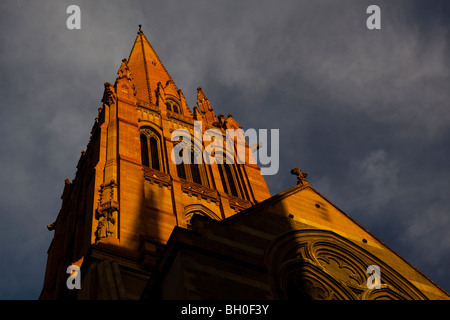 St. Paul's Cathedral, Melbourne, Australia, a landmark on Swanston Street. Stock Photo