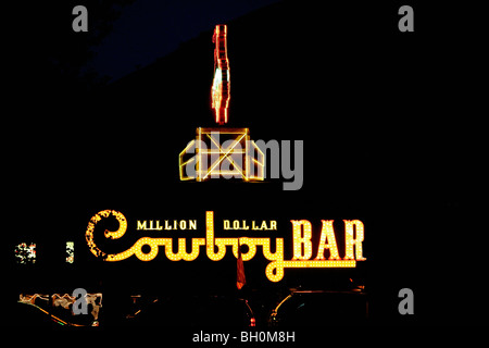 'Marquee of Million Dollar Cowboy Bar' Stock Photo