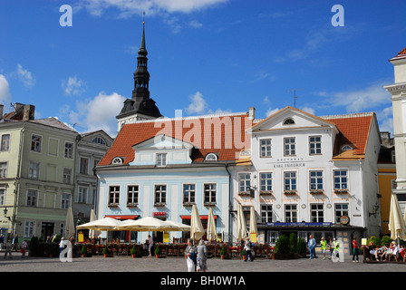 Raekoja Plats, town hall square, Tallinn, Estonia Stock Photo