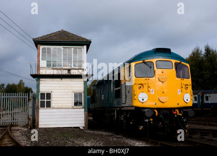 A class 26 diesel locomotive brcw type 2, number 26007, at Barrow Hill roundhouse Stock Photo